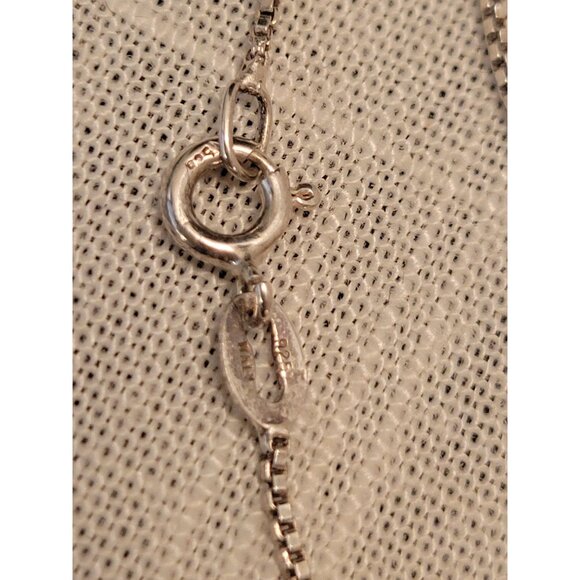 Sterling Silver 925 & Turquoise Bear Fetish Pendant Necklace W/ Dangling Feather - Picture 6 of 9